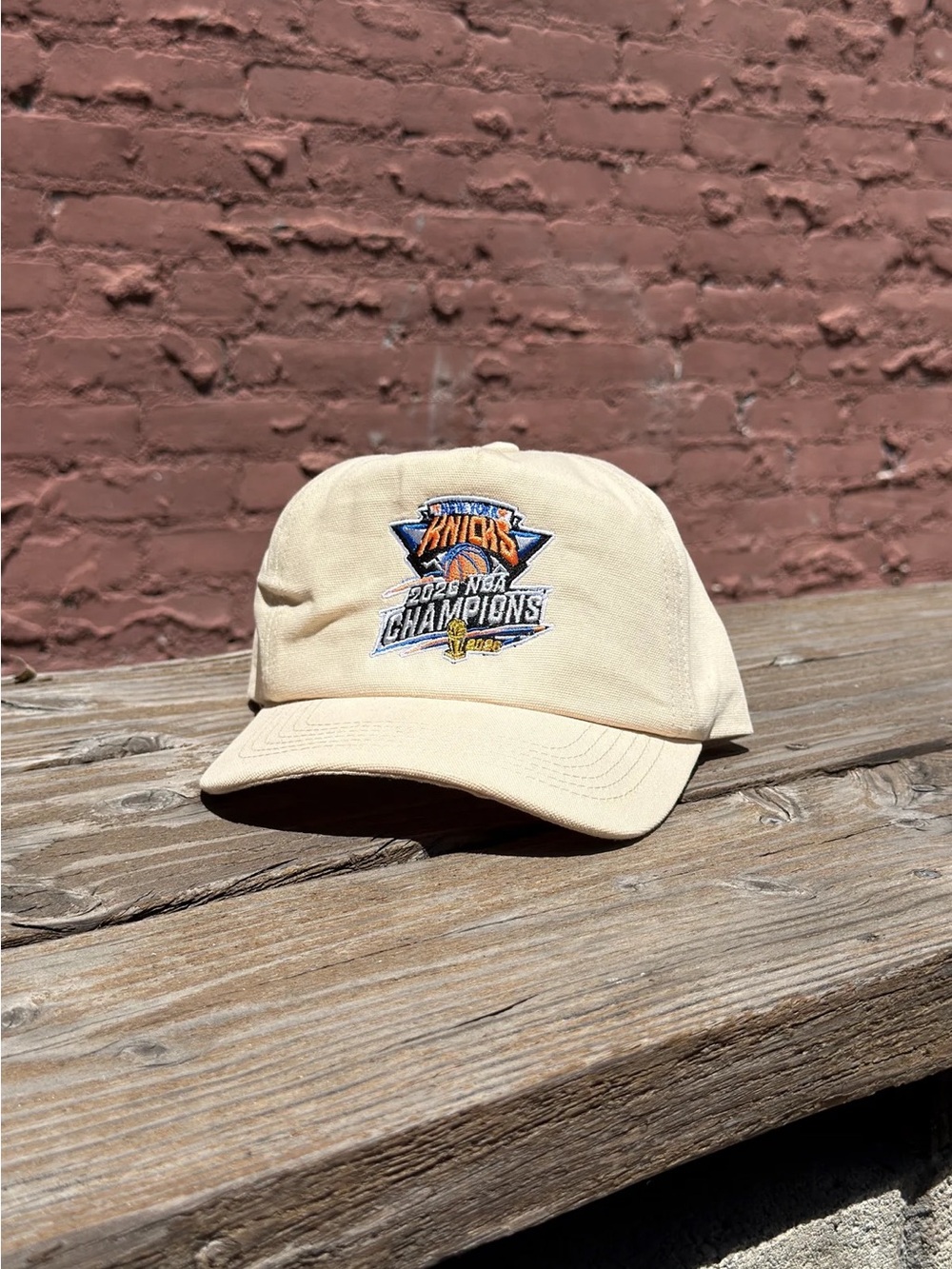 Black/Blue New York Knicks Strap Dad Hat Championship Cap Tik Tok Viral